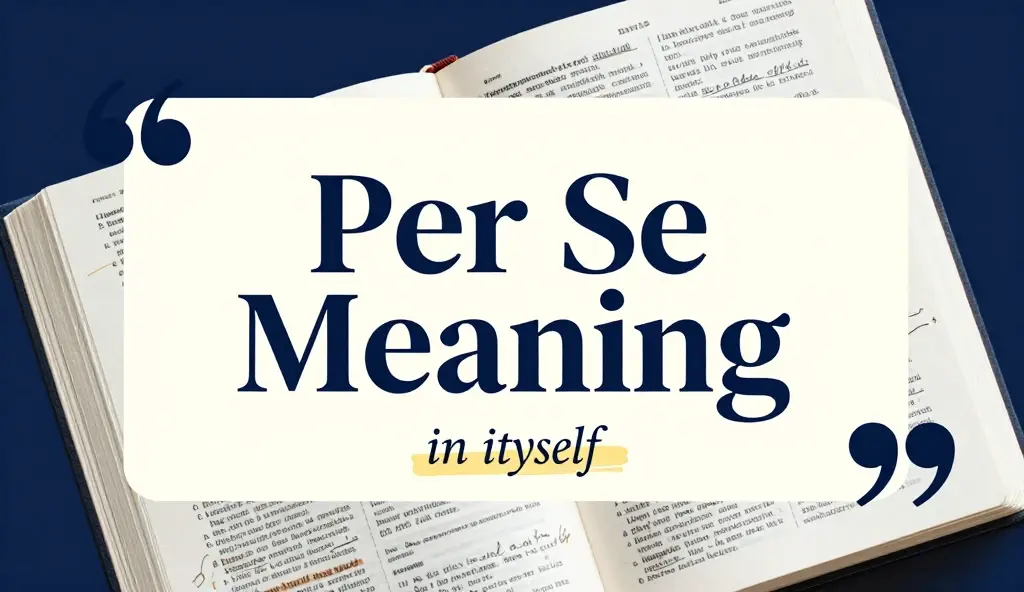 per se meaning
